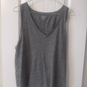Madewell Charcoal Gray V-Neck Sleeveless Top